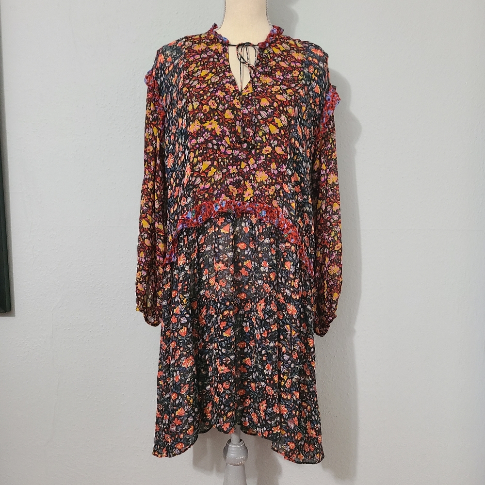 Anthropologie Floral Oversized Swing Dress Size Small - Picture 2 of 11